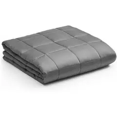 GENERICO - Manta Pesada Bamboo Queen 9kg Gris