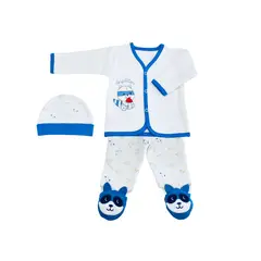 MOONWEAR - Conjunto Bordado 3 Piezas Mapache Algodón Paruano