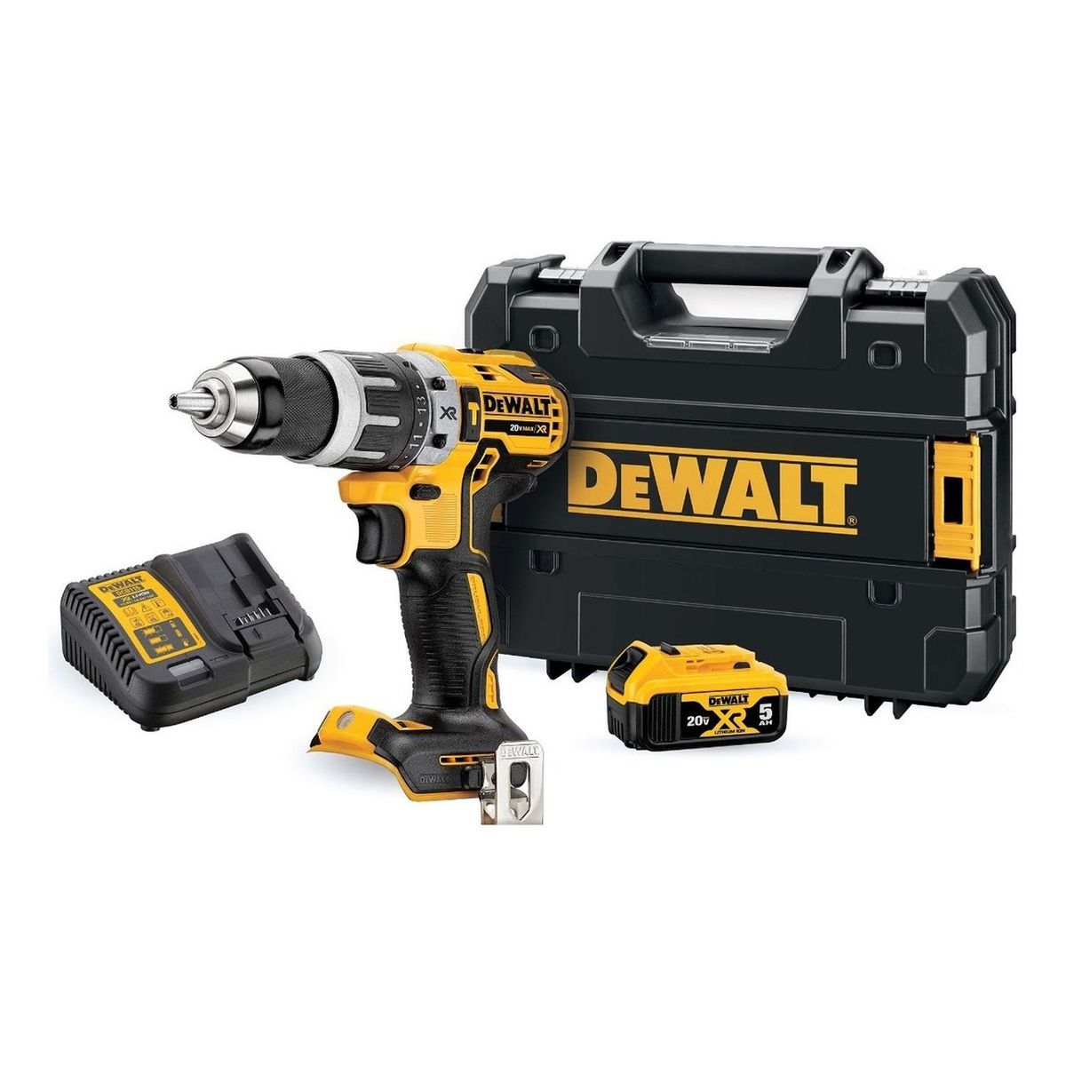 DEWALT - Taladro Percutor 20v S/carbones + 1 Bat 5ah Dewalt Dcd796p1
