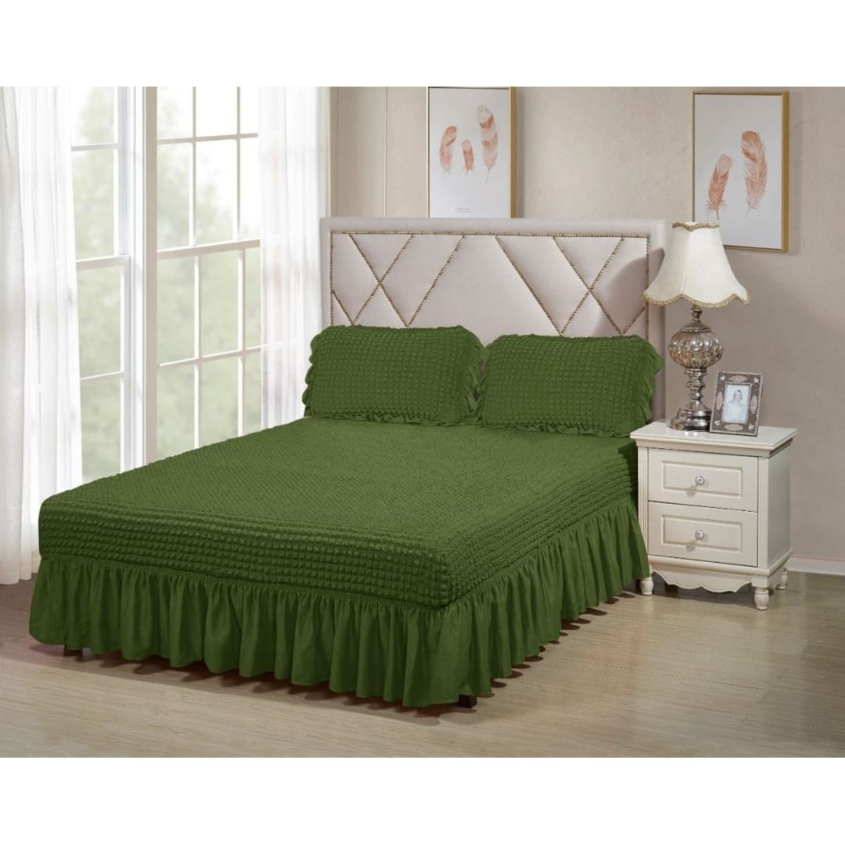 GENERICO - FALDON KING  ACOLCHADO TURCO,COLOR VERDE