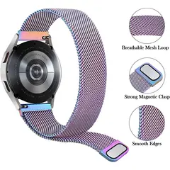 GENERICO - Correa Metálica Color Tornasol para Samsung Watch 4 de 20 mm