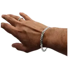 GENERICO - Pulsera Plata Fina Hombre - Modelo Grumet 6 Mm Italiana 925