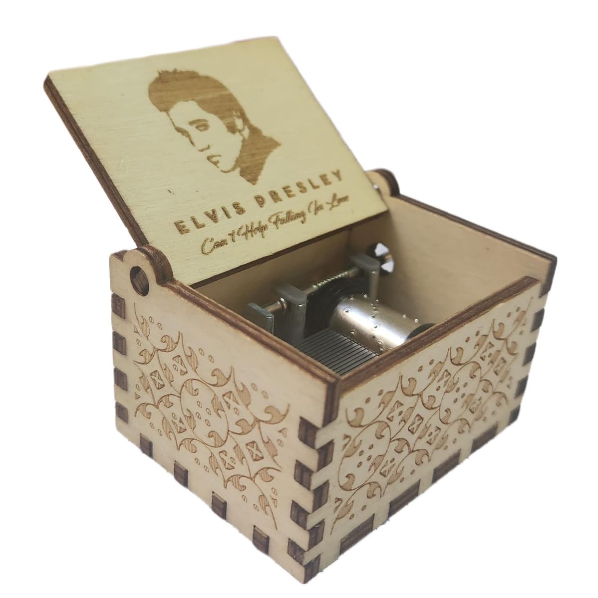 GENERICO - ELVIS PRESLEY Cant Help Falling  caja musical con manivela