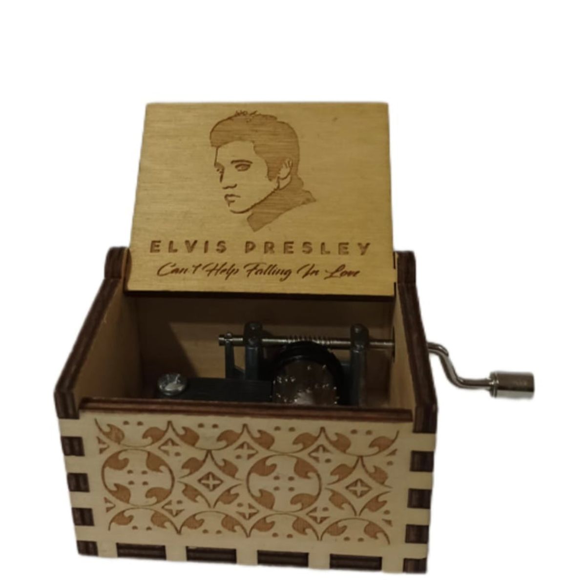 GENERICO - ELVIS PRESLEY Cant Help Falling  caja musical con manivela