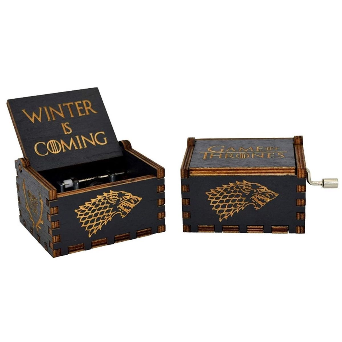 GENERICO - GAME OF THRONES two winter is coming caja musical de madera