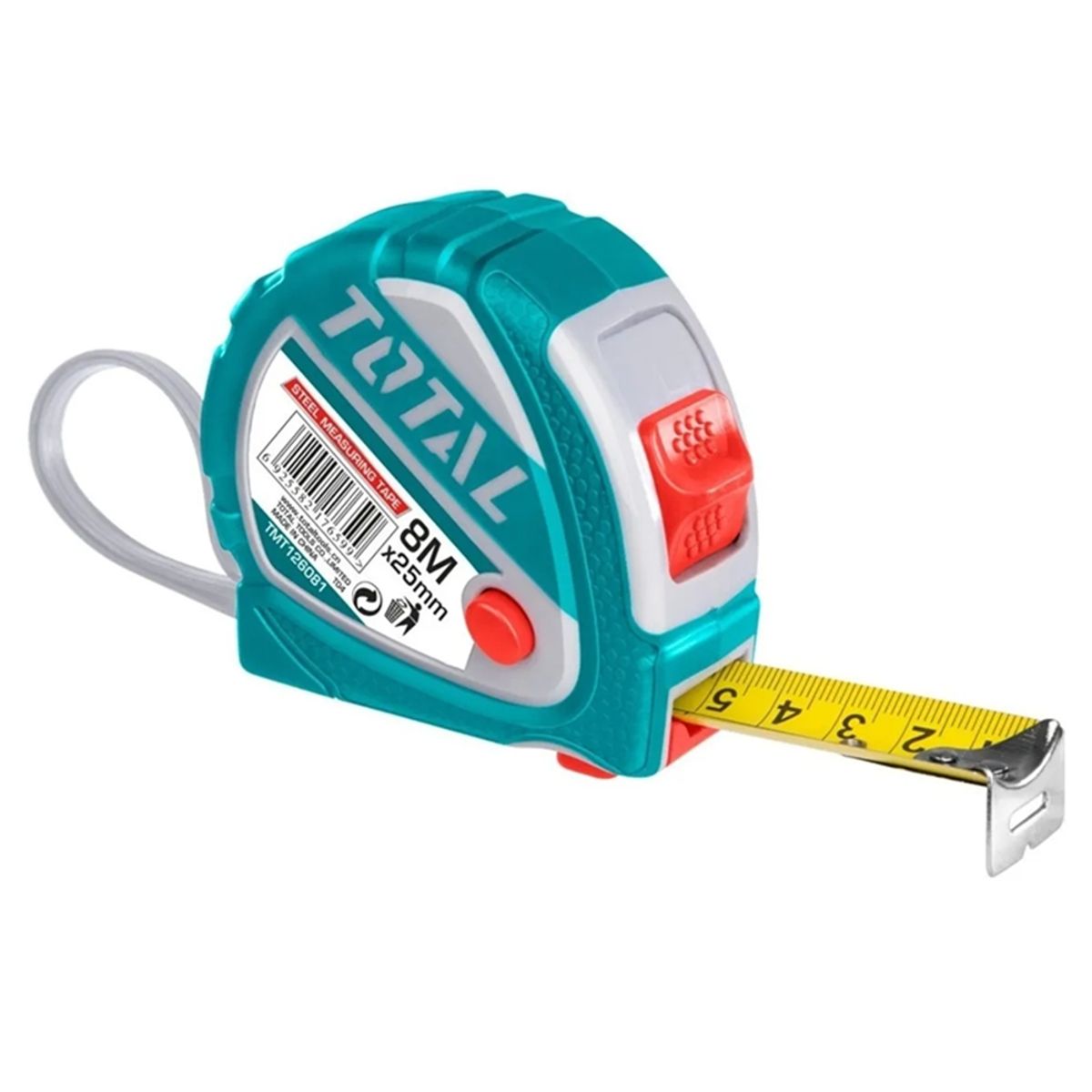 TOTAL TOOLS - Cinta Huincha De Medir Metrica De Acero 8mts