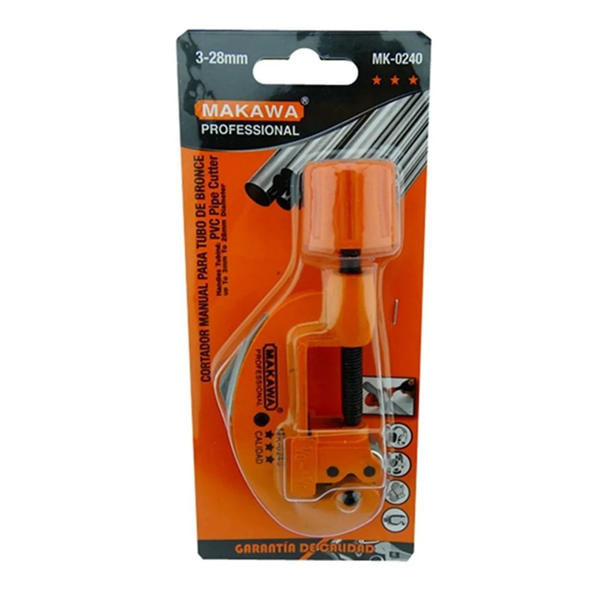 MAKAWA - Cortador Cortatubos De Bronce Manual 3-28mm Mk-0240