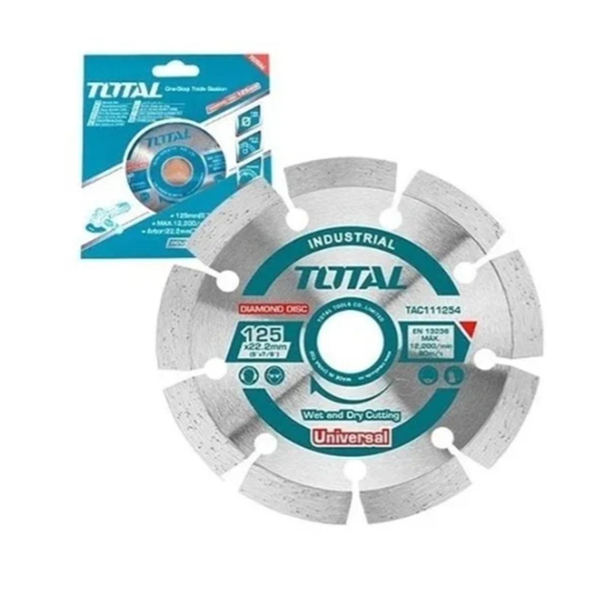 TOTAL TOOLS - Disco Diamantado Segmentado 5 125mm Concreto