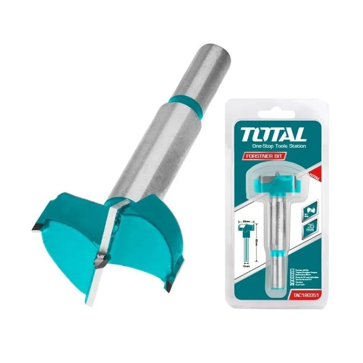 TOTAL TOOLS - Broca Fortsner Para Madera 35mm