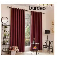 GENERICO - Set de Cortinas Blackout Burdeo