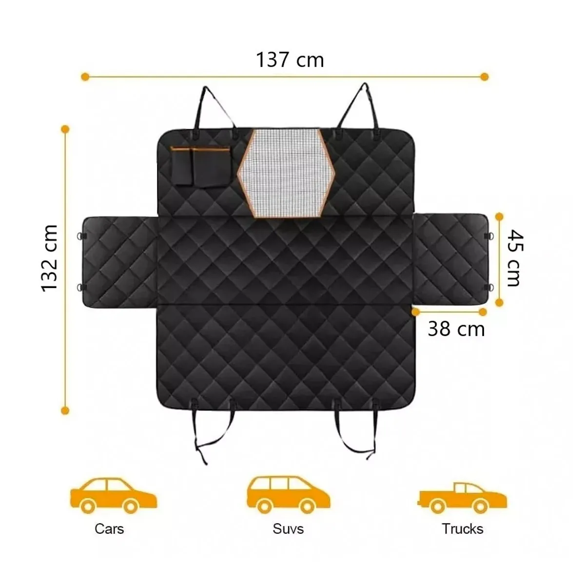 GENERICO - Lona Impermeable Para Perro Gato Funda Protectora De Auto Xl