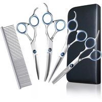 Set De Tijeras Peluquería Canina Perros Corta Pelo 4 Tijeras