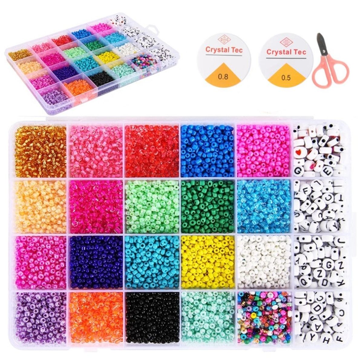 KUANGYE - Kits Para Hacer Pulseras De Collar De Bricolaje De 20 Color