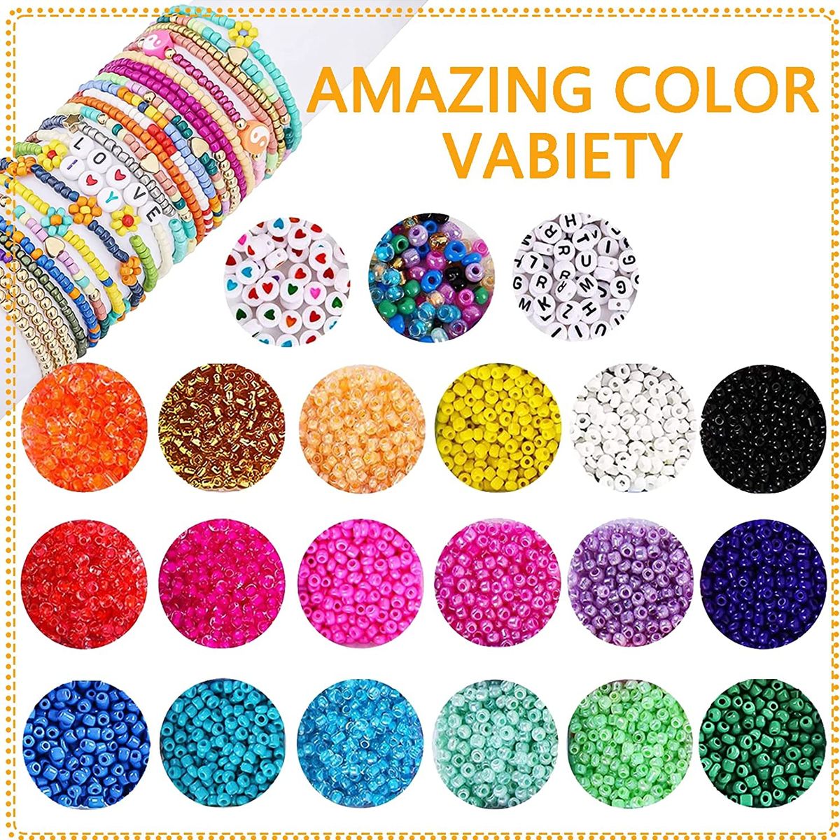 KUANGYE - Kits Para Hacer Pulseras De Collar De Bricolaje De 20 Color