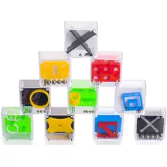 KUANGYE - 12 Cubos Juego Ingenio Y Habilidad Mental, Mini Cubos Iq