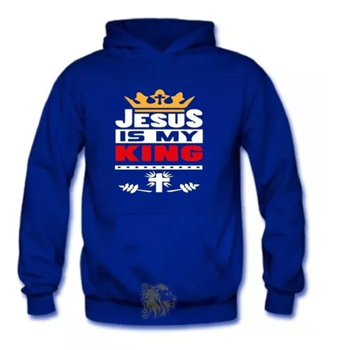 GENERICO - POLERON ESTAMPADO THE JESUS IS MY KING CRISTIANO ROMANOS MODAS