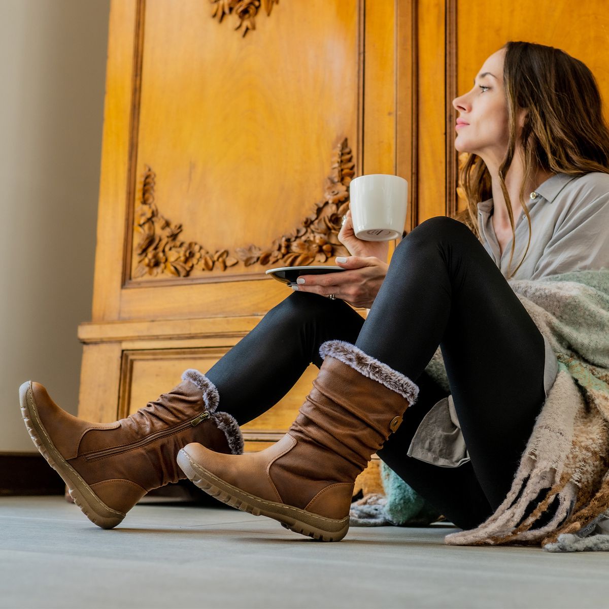 AZALEIA - Bota Mujer Samas 2 Café AZALEIA