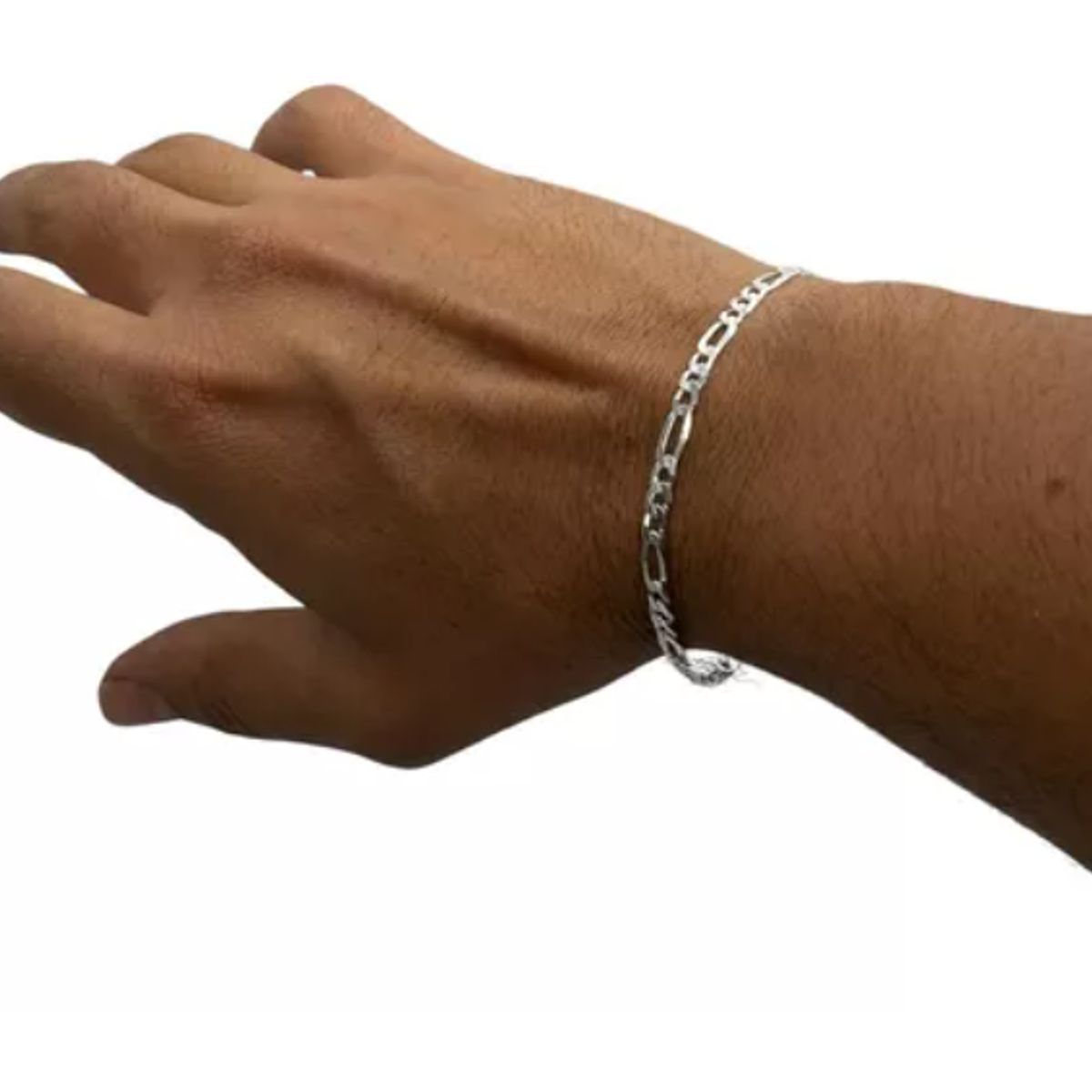 GENERICO - Pulsera Hombre Figaro Plata Italiana 925 - 4mm