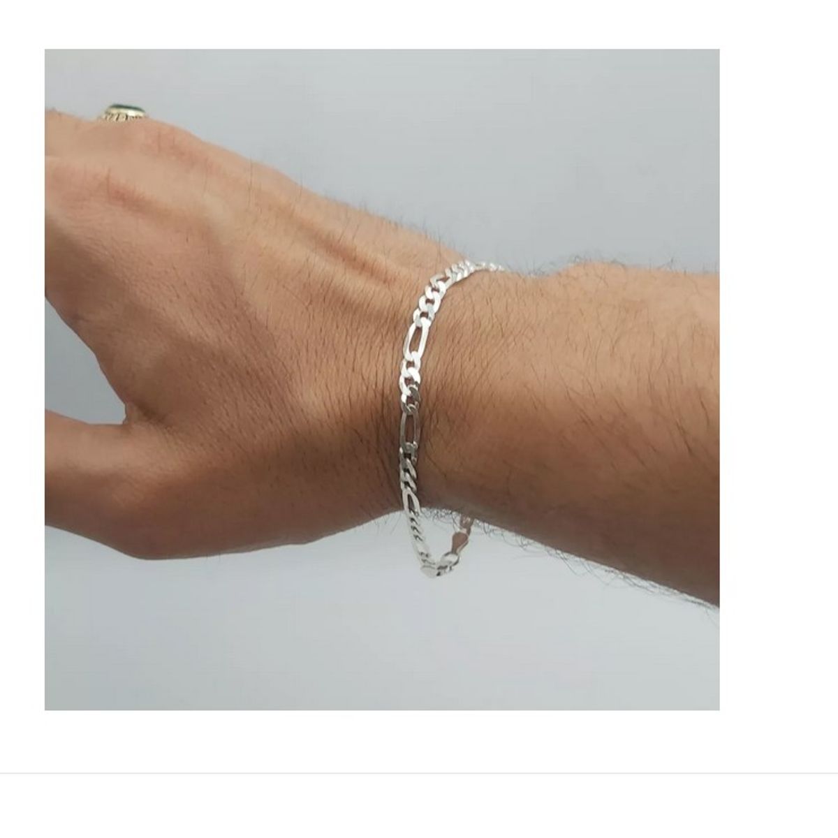 GENERICO - Pulsera Hombre Figaro Plata Italiana 925 - 4mm