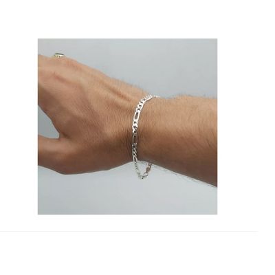 Imagen 2 del producto Pulsera Hombre Figaro Plata Italiana 925 - 4mm