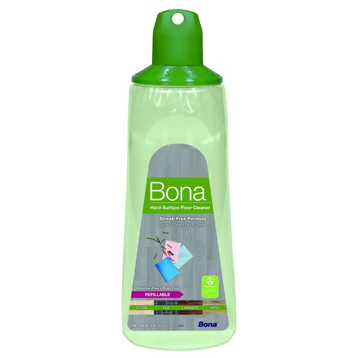 BONA - Recambio de Mopa Premium para Pisos Duros Bona 1 Lt BONA