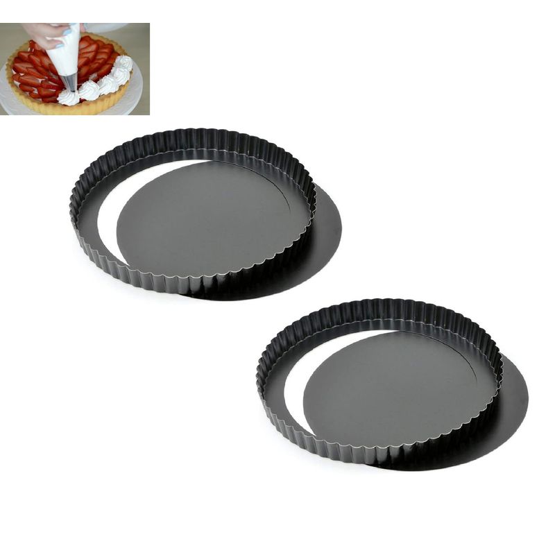 GENERICO - Pack 2 Molde Desmontable Moldes Desmontables Tartaleta 32cm