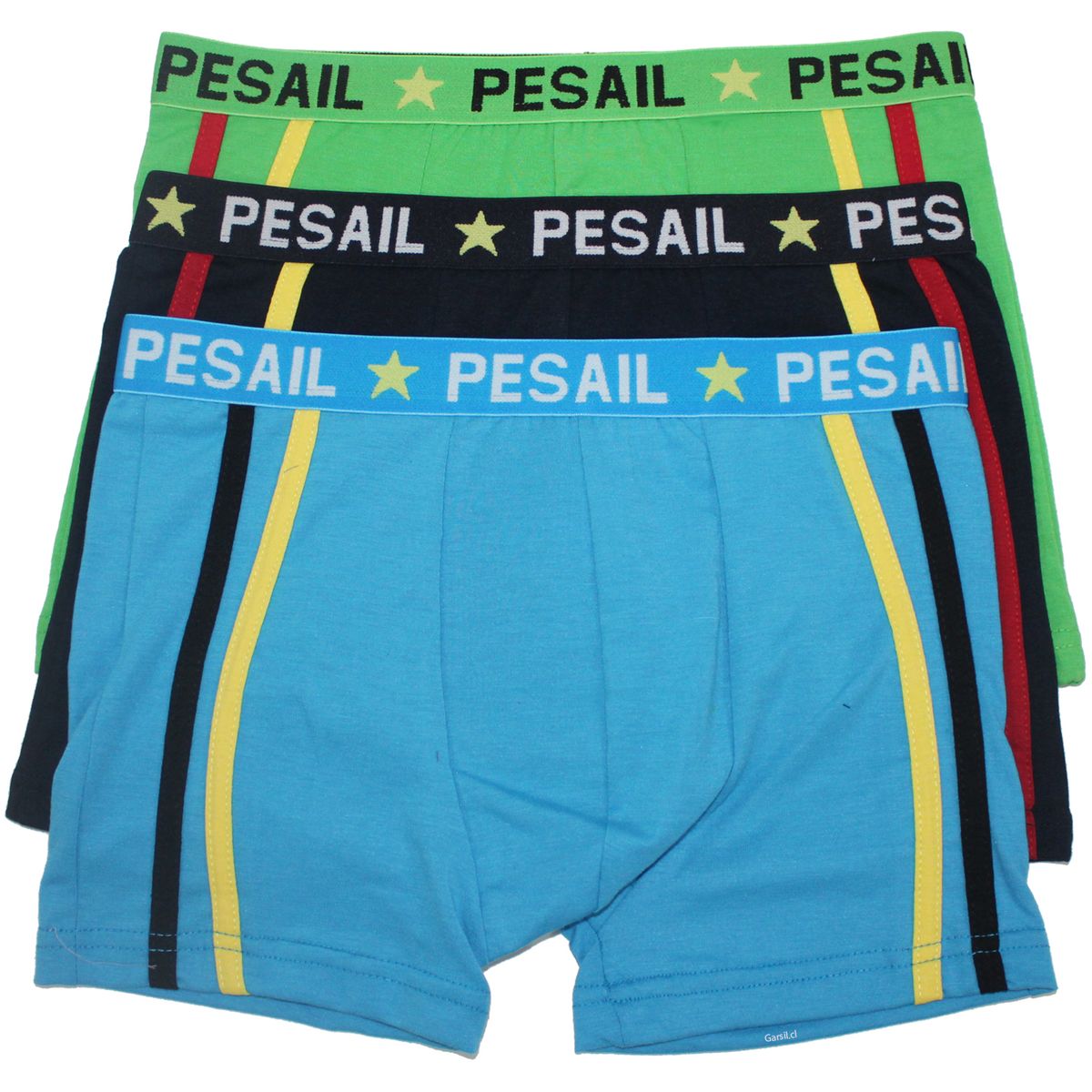 GARSIL - 12 Boxer De Algodon Para Niño - Colores Surtidos - Docena.