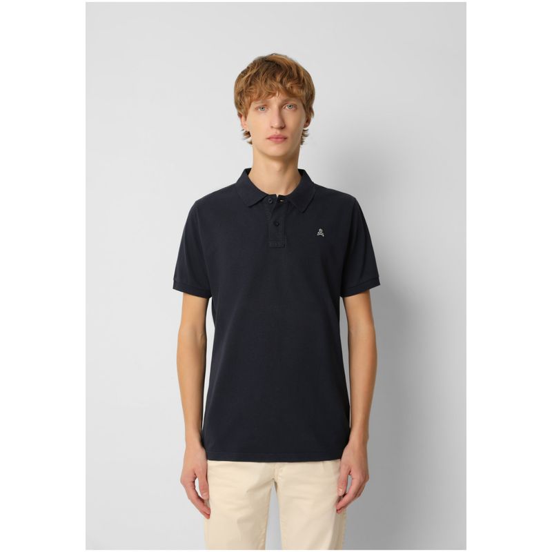 SCALPERS - Polo Básico Calavera Contraste White