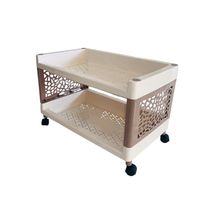 Estante Repisa Organizador Librero 2 niveles Ruedas 6051