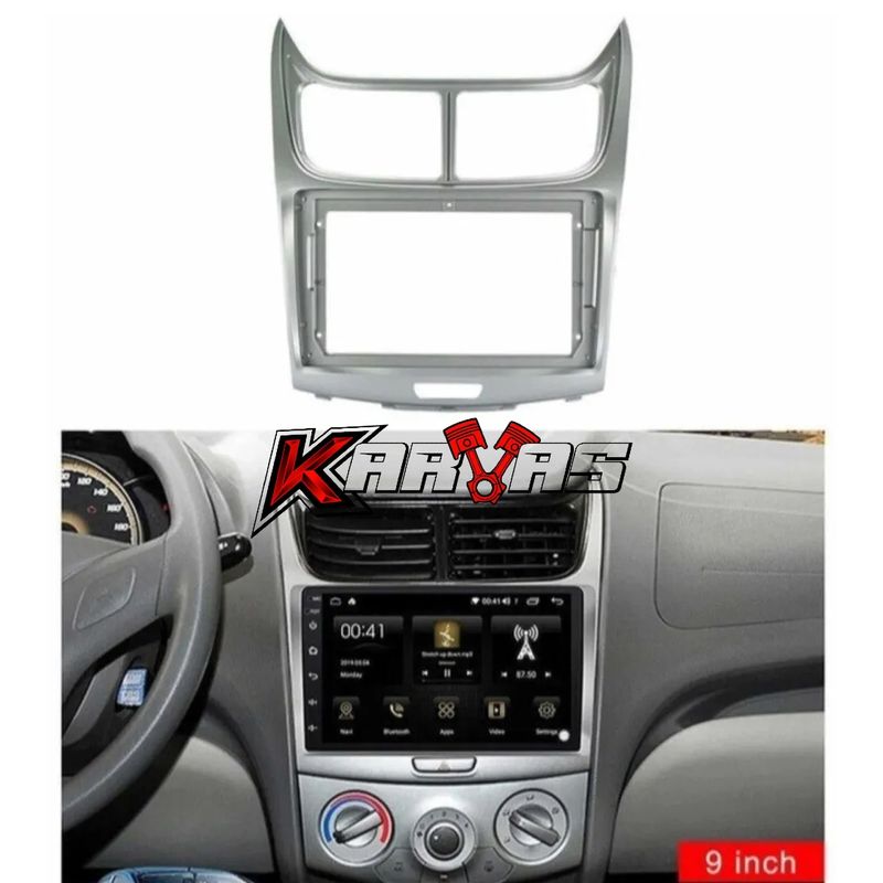 GENERICO - Bisel Radio Pantalla Chevrolet Sail Classic 9pul Karvas