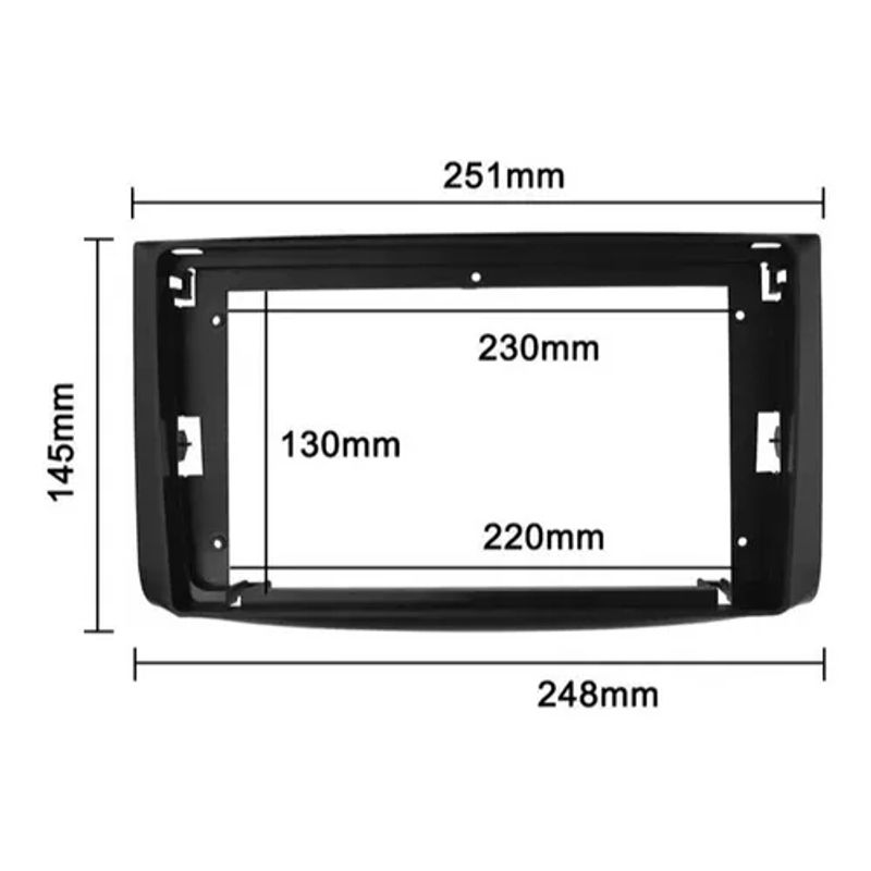 GENERICO - Bisel Adaptador Radio 9pul Chevrolet Aveo captiva 07 Karvas