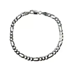 GENERICO - Pulsera Hombre Plata Italiana 925 - Modelo Figaro