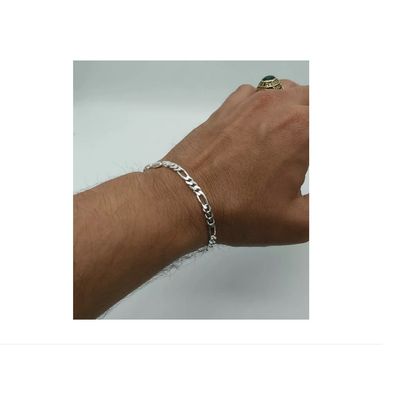 Imagen 2 del producto Pulsera Hombre Plata Italiana 925 - Modelo Figaro