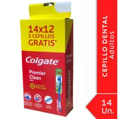 COLGATE - Pack 14 Cepillos De Dientes Premier Clean Medio