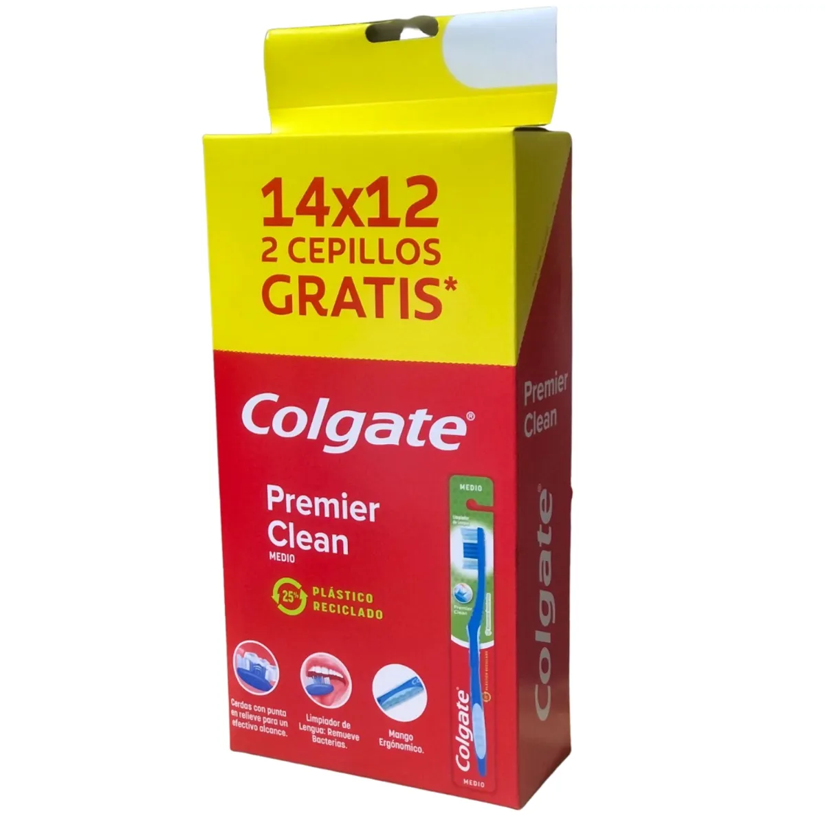 COLGATE - Pack 14 Cepillos De Dientes Colgate Premier Clean Medio