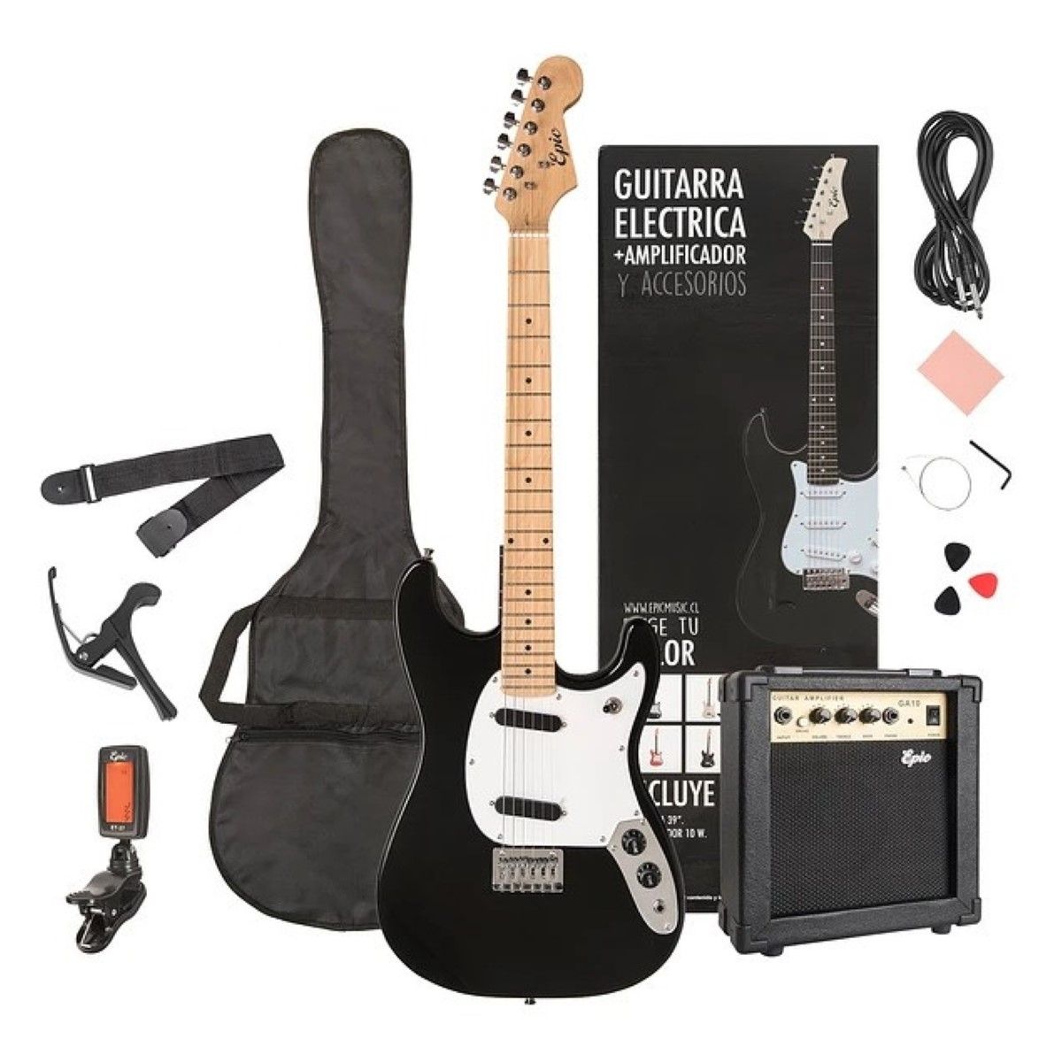 GENERICO - Pack Guitarra Eléctrica Pro Con Amplificado 10W