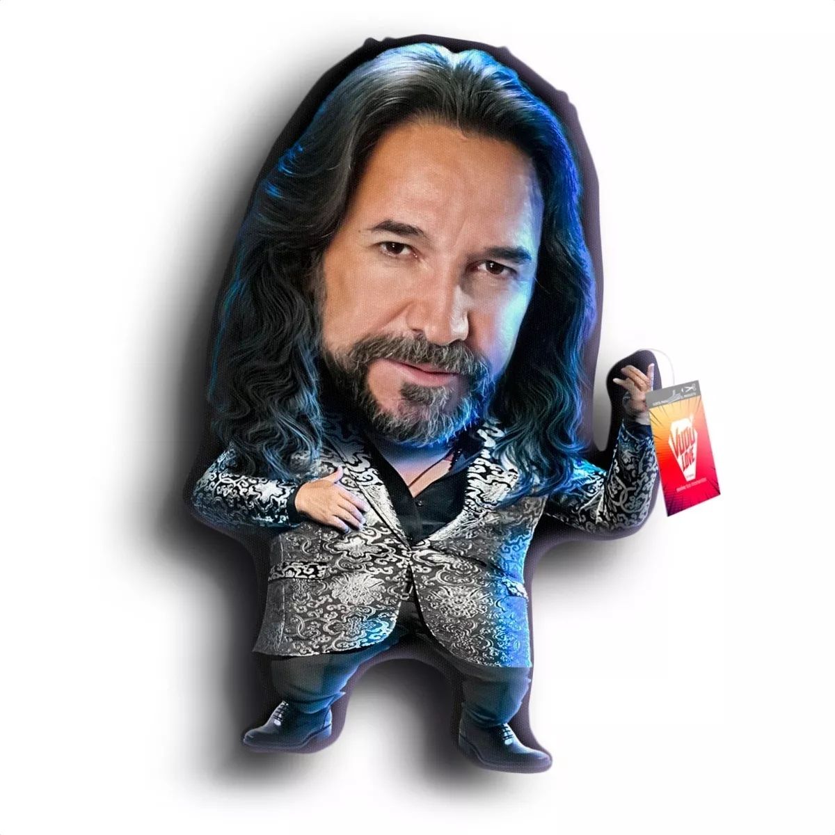 VUDU LOVE - Cojín Peluche Marco Antonio Solis Chiquito 40x30cm Vudú Love