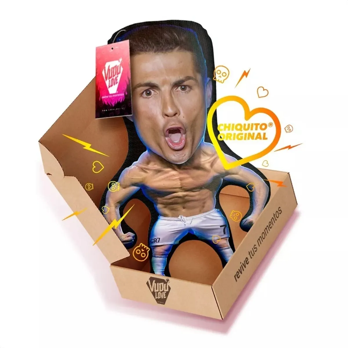 VUDU LOVE - Cojín Peluche Cristiano Ronaldo Chiquito 40x30cm Vudú Love