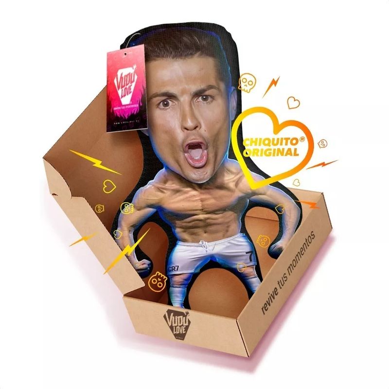 VUDU LOVE - Cojín Peluche Cristiano Ronaldo Chiquito 40x30cm Vudú Love