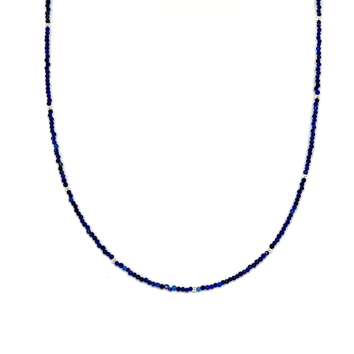 COGGIOLA - Collar Mini Lapislázuli Facetadas Plata Fina 925