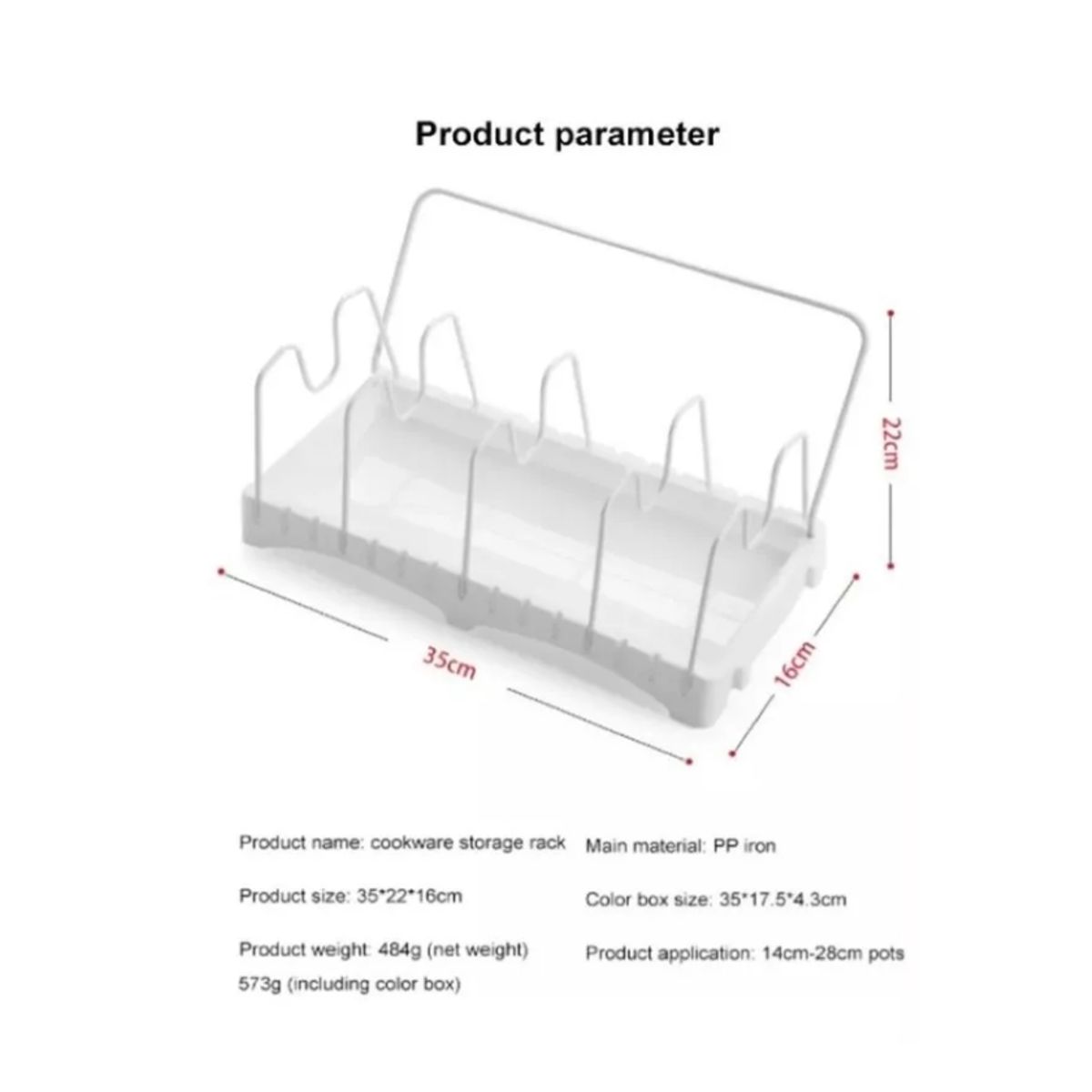 GENERICO - Escurridor De Loza Ollas Wok Sarten Secaplatos Organizador