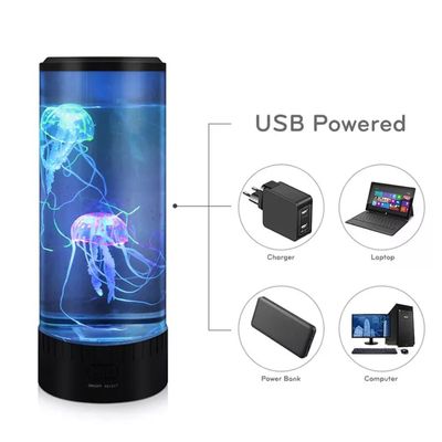 Imagen 2 del producto LAMPARA DECORATIVA MULTICOLOR MEDUSAS RECARGABLE USB 30CM