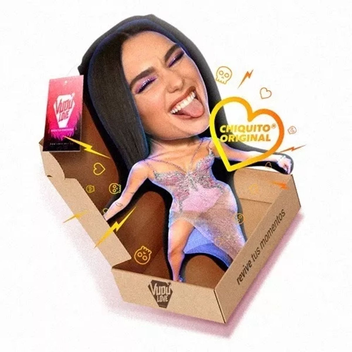 VUDU LOVE - Cojín Chiquito Dua Lipa Chiquita Vestido Gala 40cm Vudú Love
