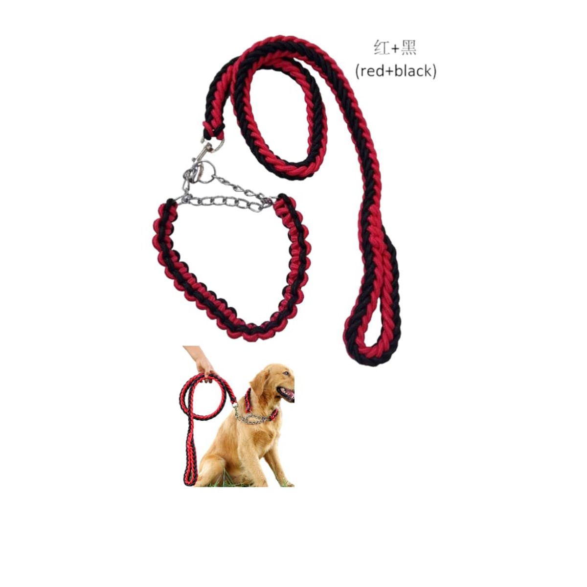 GENERICO - Correa Con Collar Para Perros Grandes