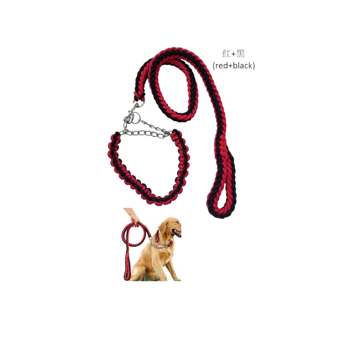 GENERICO - Correa Con Collar Para Perros Grandes