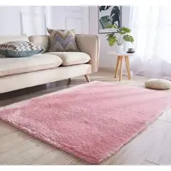 GENERICO - ALFOMBRA PELUDA TIPO SHAGGY 200 X 240 COLOR PALO ROSA