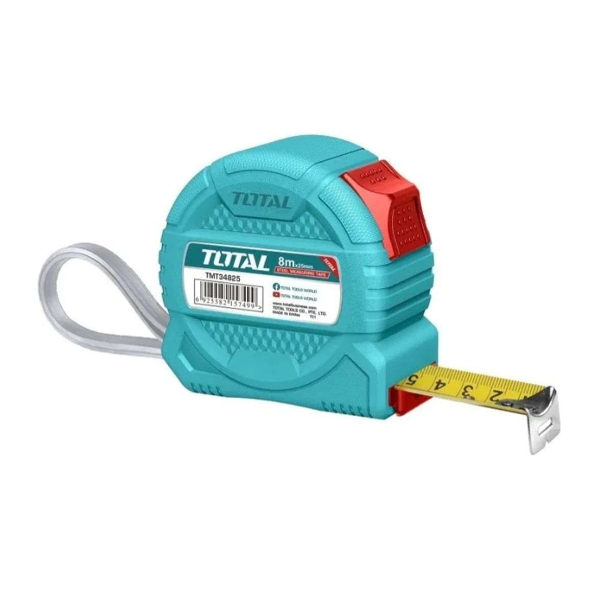 TOTAL TOOLS - Cinta Huincha De Medir Metrica De Acero 8mts