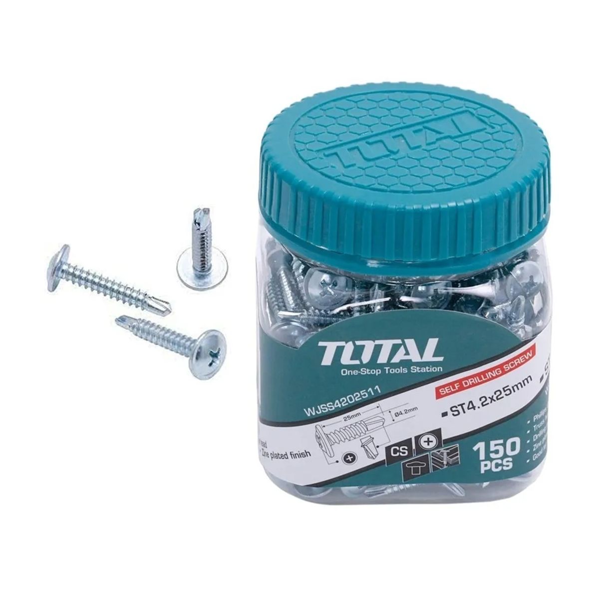 TOTAL TOOLS - Tornillo Cabeza De Lenteja 4.2 X 25mm Pb 150 Unds Total