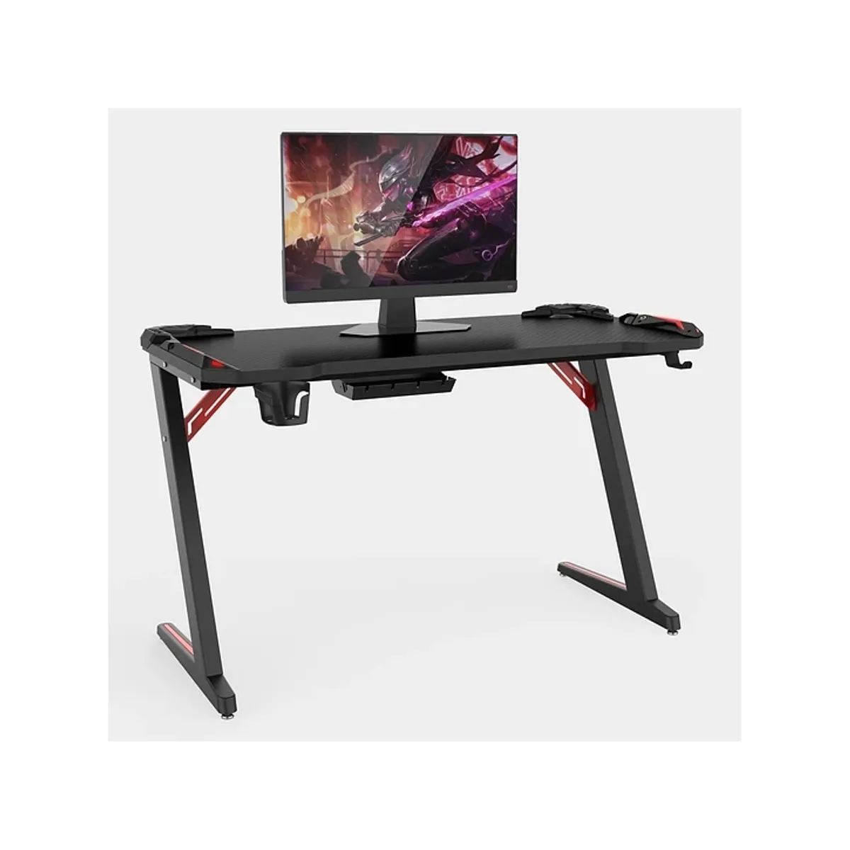 GENERICO - Escritorio Gamer RGB Forma Z 120 Cm Largo + Regalo Mouse Pad Gamer