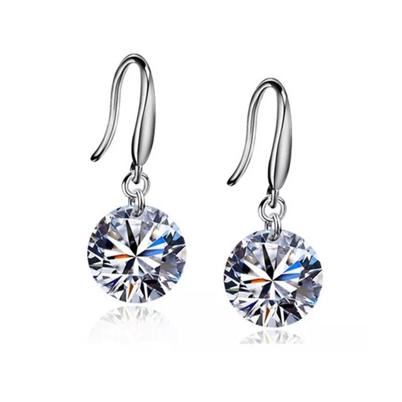 GENERICO - Aros Cristal Night  Silver